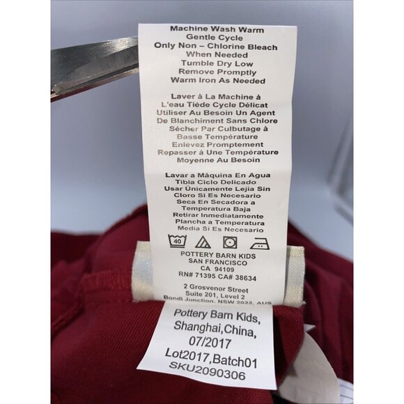 Pottery Barn Kids Lucas Red Velvet Santa Bag Sack Christmas Stocking 40 x 33 in - Picture 8 of 15